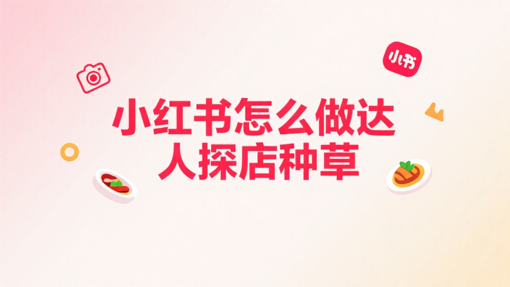 小红书怎么做达人探店种草