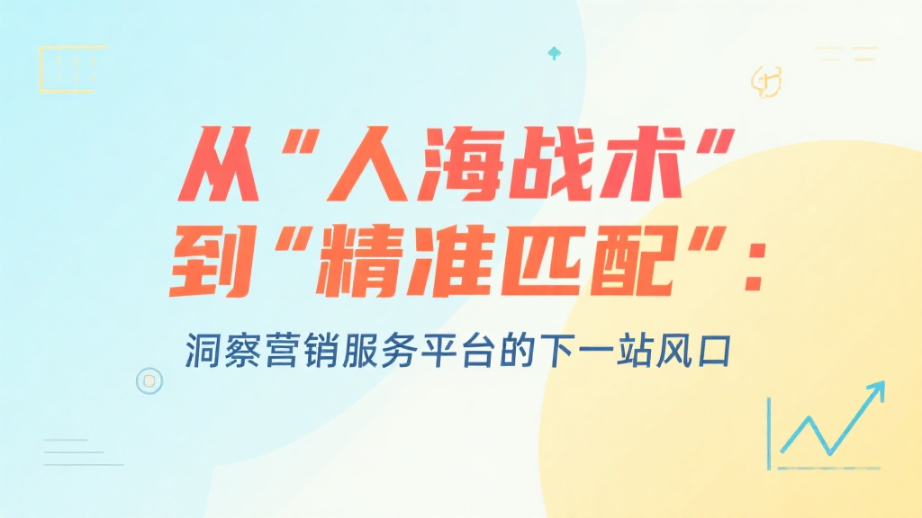 从“人海战术”到“精准匹配”：洞察营销服务平台的下一站风口